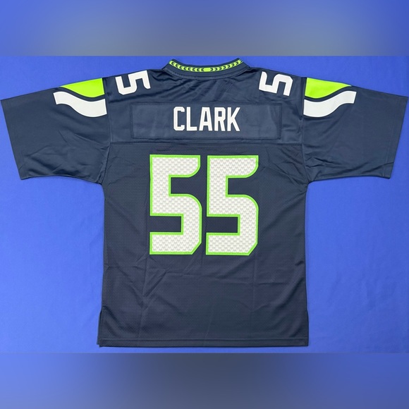 Rare NFL Pro Line Frank Clark Seattle Seahawks #55 Home Navy Blue Jersey Men’s M - Picture 2 of 6
